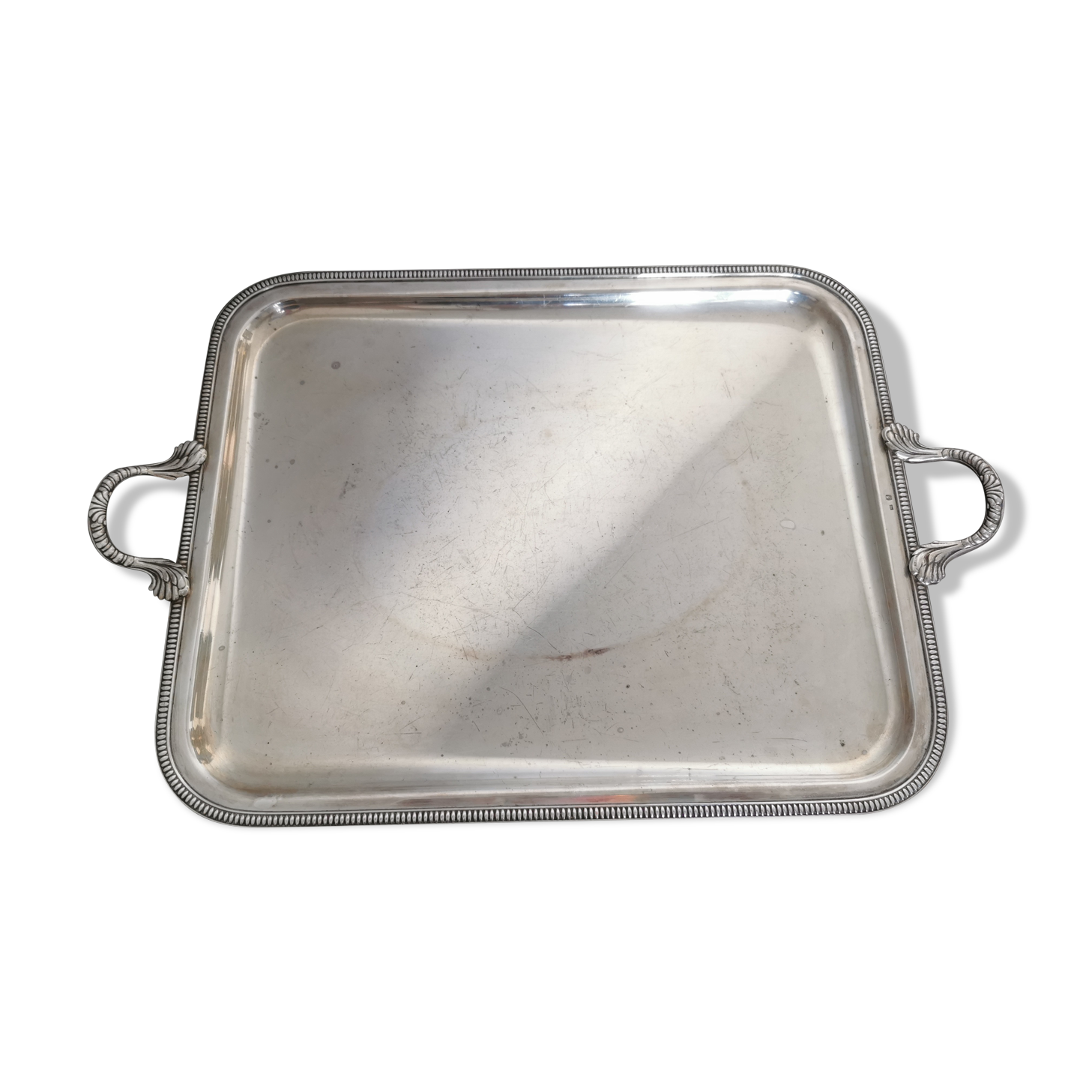 Silver metal tray