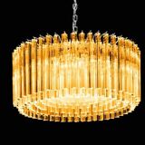 Mid-Century Modern Italian Amber Triedro "Concava" Chandelier