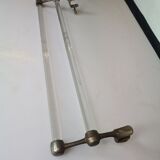 Towel rack in chrome iron and glass