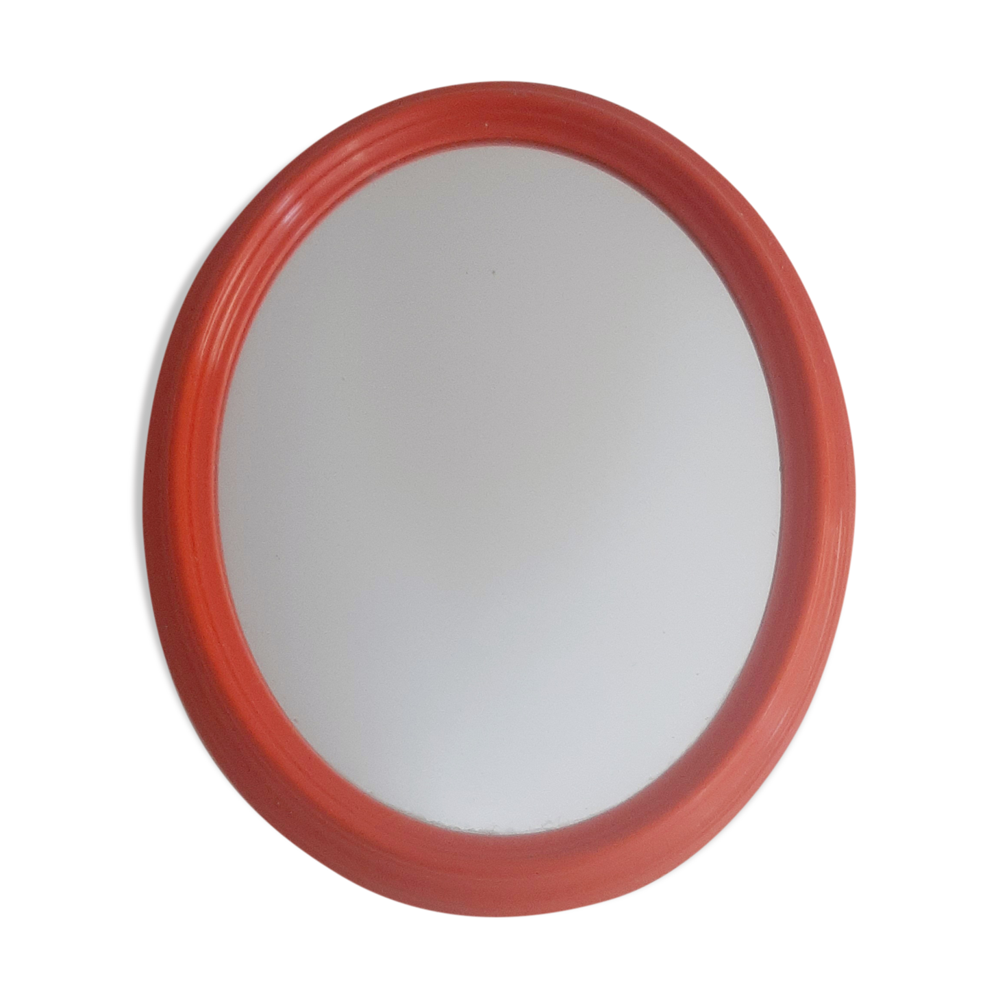 Mirror orange oval vintage 60s 70s