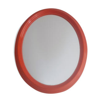 Mirror orange oval vintage 60s 70s
