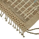 Handwoven Turkish Rustic 279 cm x 375 cm Brown Wool Carpet