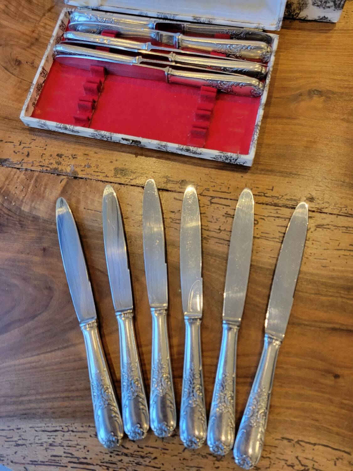 49-piece silver flatware set