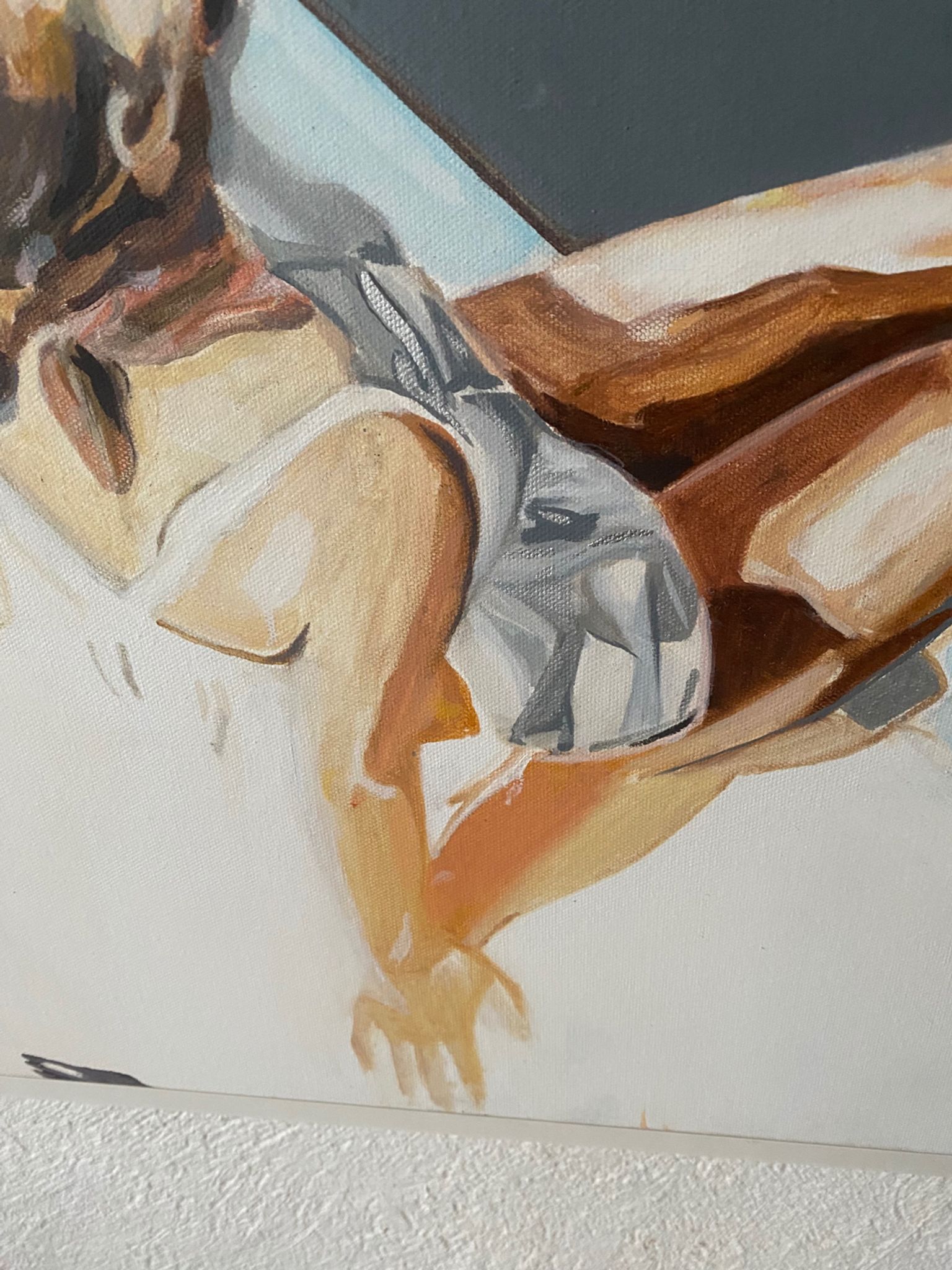 Peinture femme assise