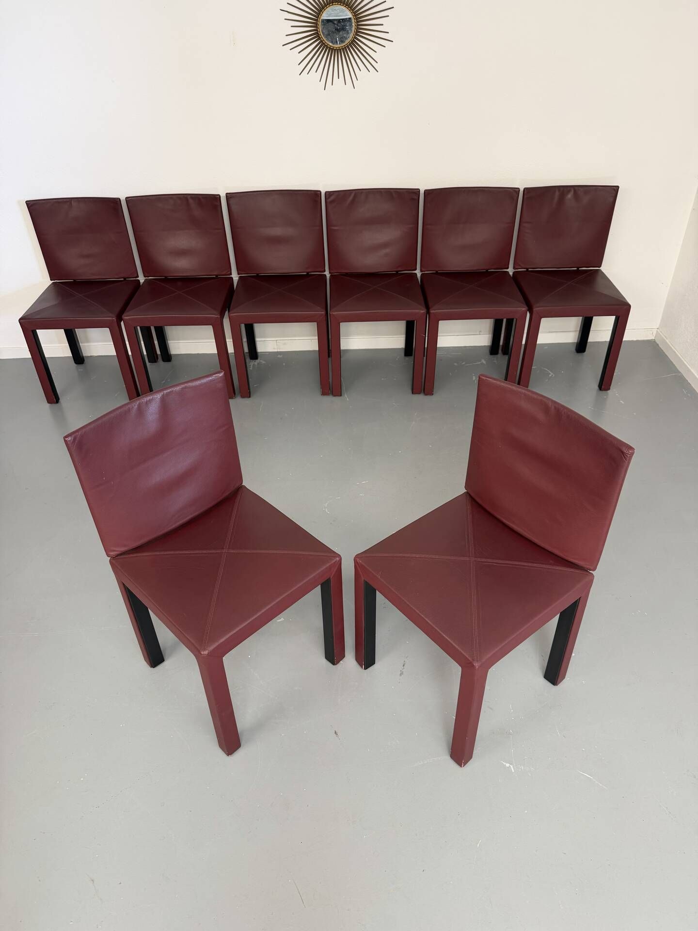 Set of 8 Arcadia chairs designed by Paolo Piva for B&B Italia from the 1980s.