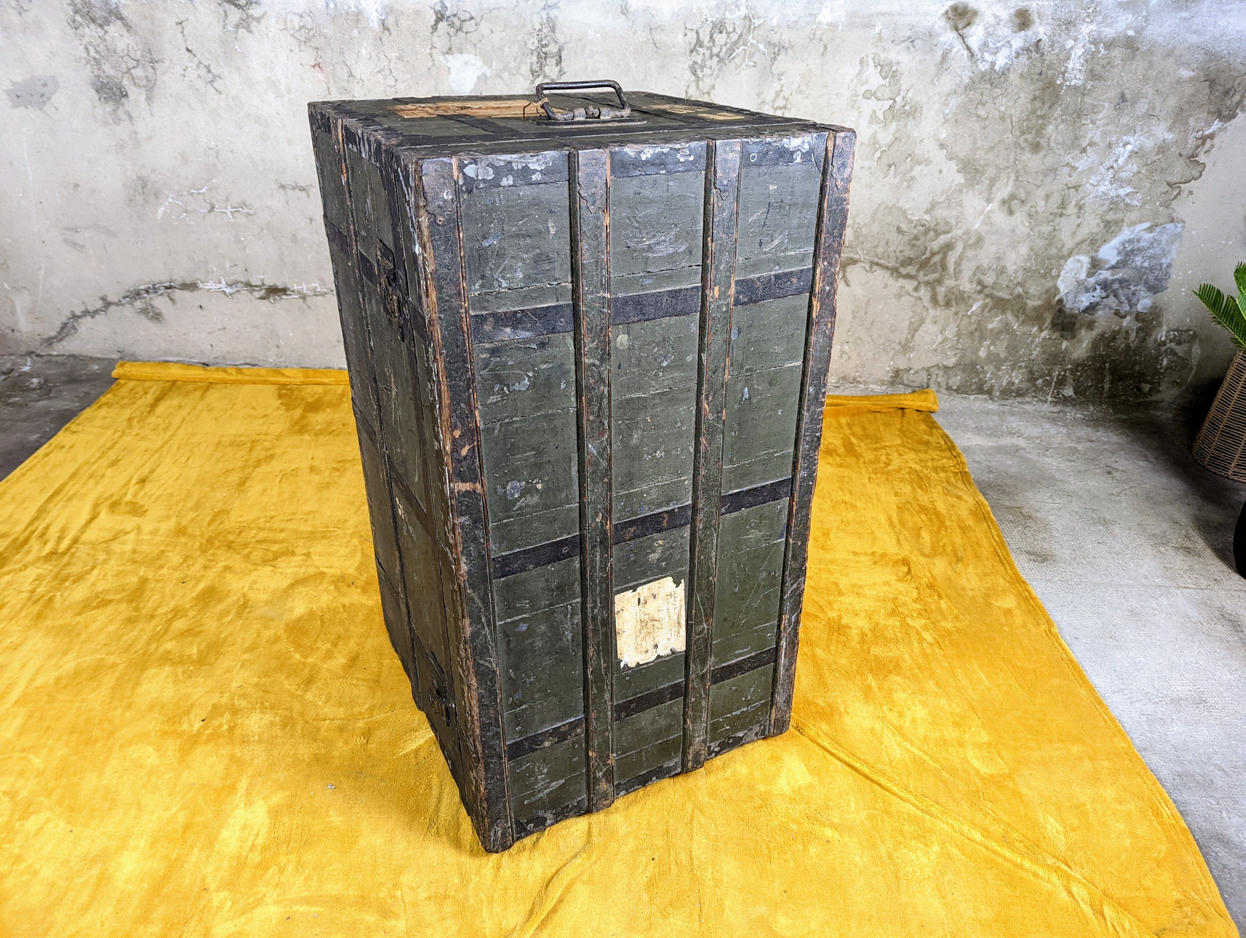 Antique travel trunk