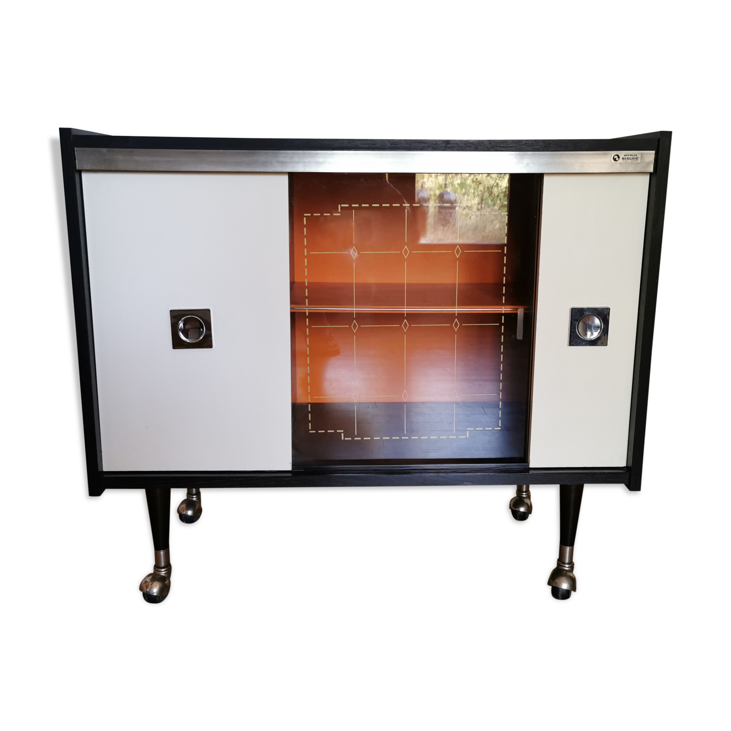 Vintage bar furniture on wheels