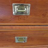Elegant, functional Gautier desk - Large drop-leaf top - 2 drawers - Sliding shelf - 1990s