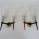 Pair of vintage Rockabilly double wall lamps