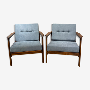 Pair of club Armchairs vintage 60’ proj. Z. Banczyk