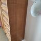 Vintage wood and rattan cabinet
