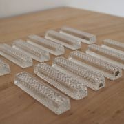 Set of 12 vintage cut lead crystal knife rests – Antique box