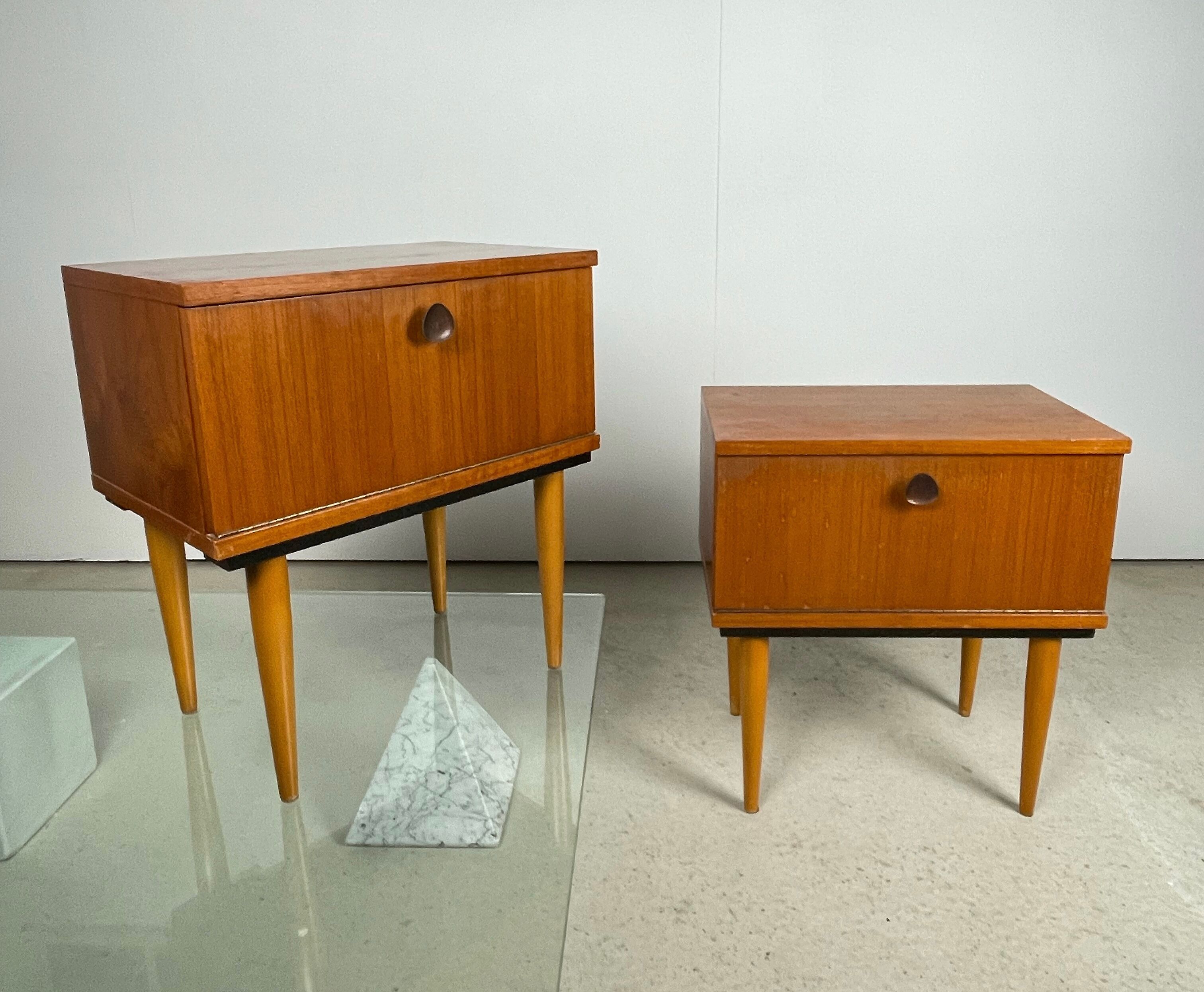 Pair of Scandinavian bedsides