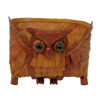 Vintage owl pot cache