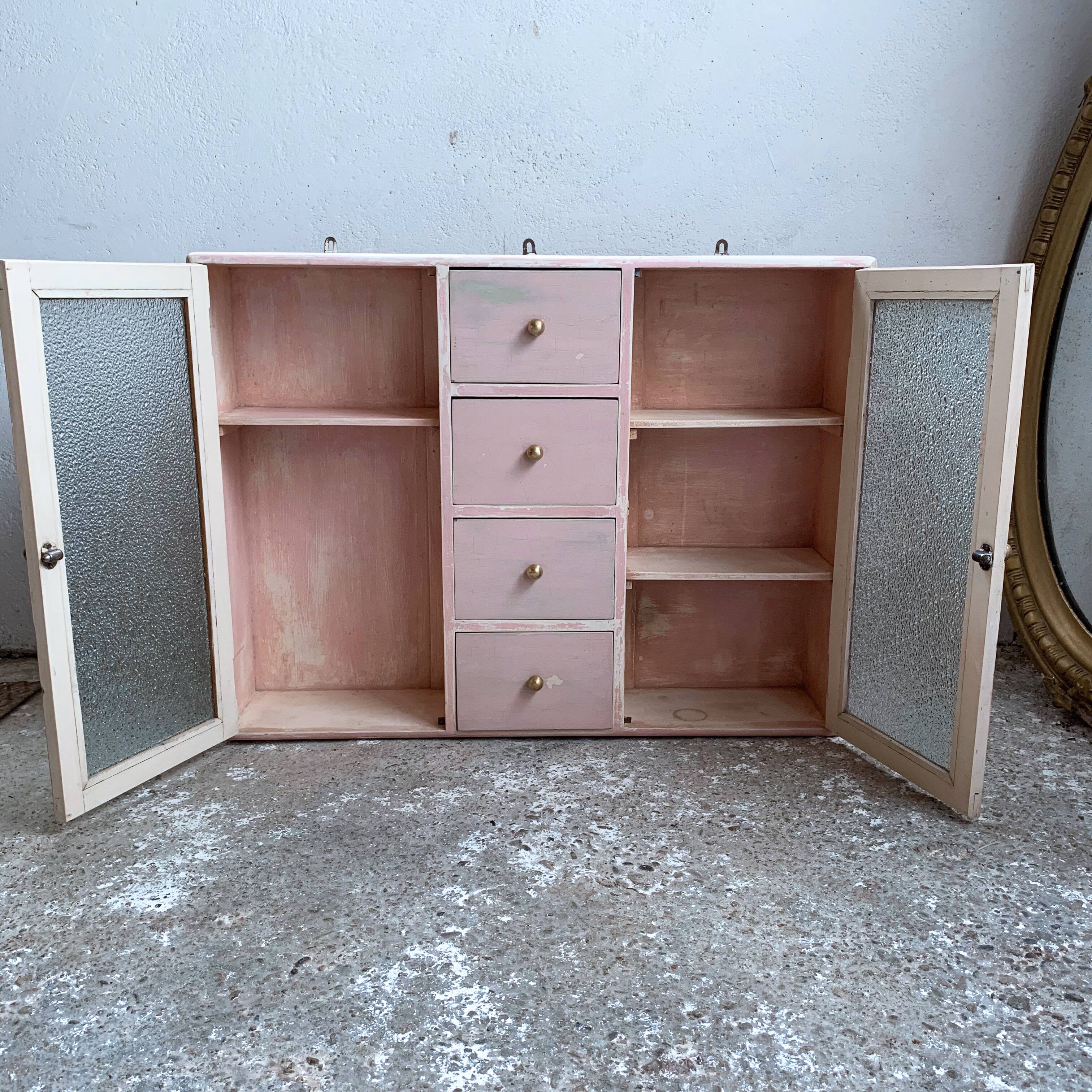 Wall toilet cabinet 2 doors 4 drawers