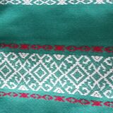 Tablecloth and 8 matching towels Old Green Basque