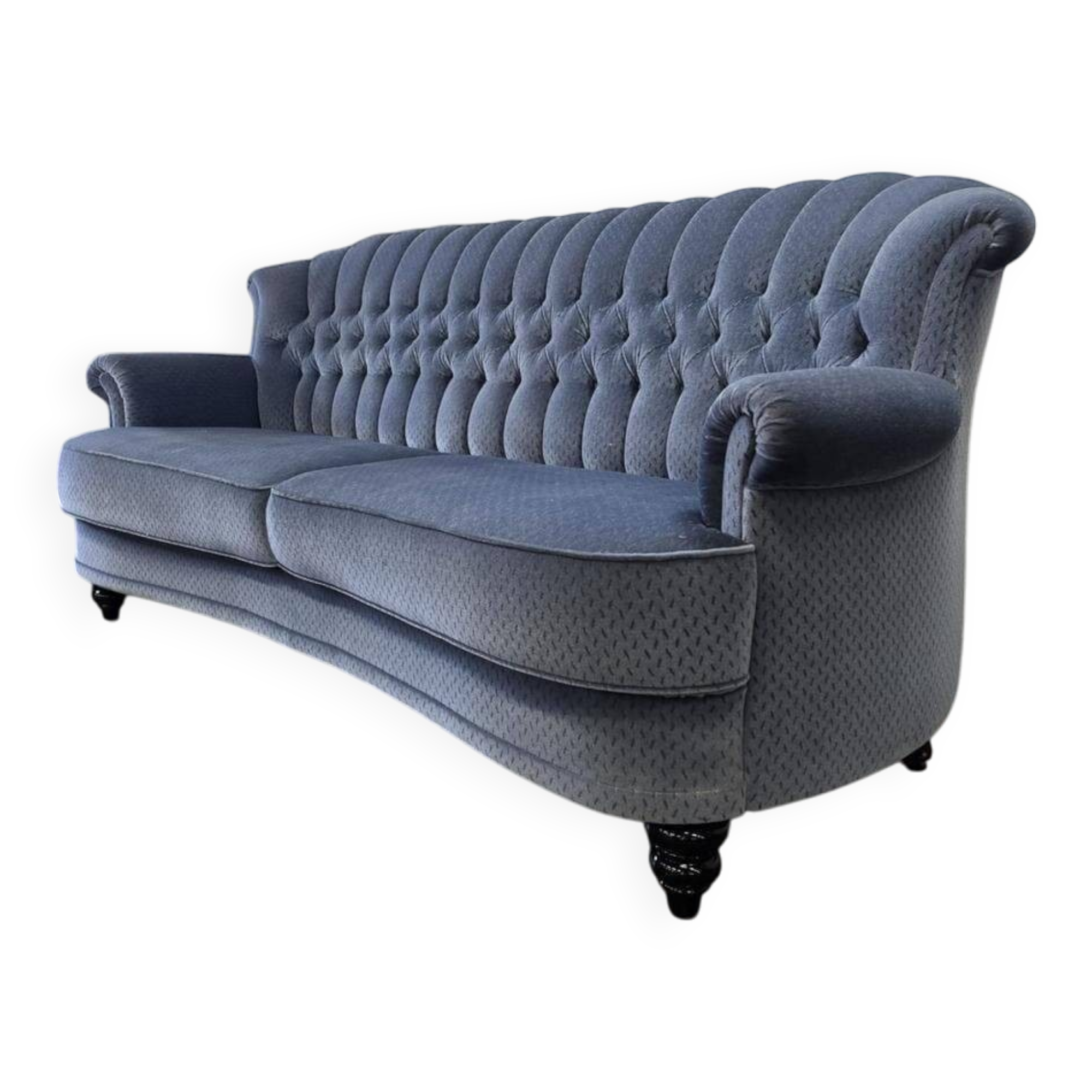 Vintage blue sofa / couch / settee