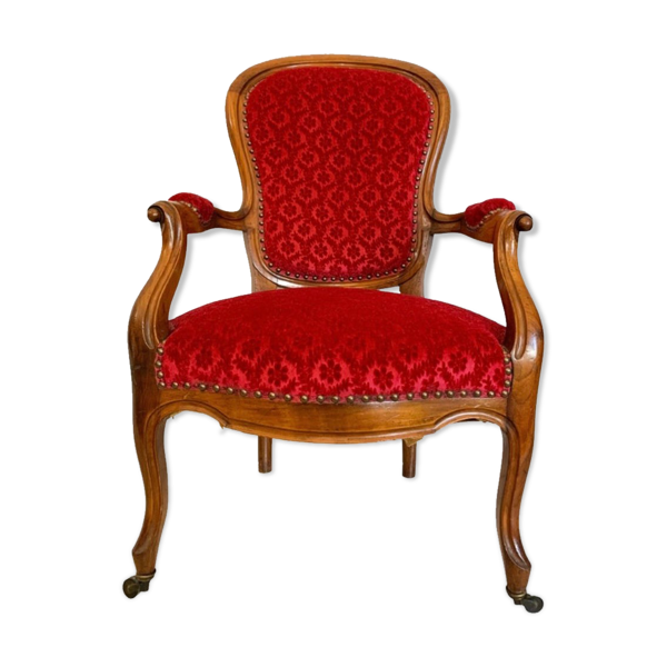 Fauteuil Cabriolet Style Louis XV, vers 1850