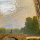 Counterpart of HST paintings "Animated mountain landscape" XIX° + frame