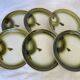 6 fish plates, earthenware from Moulin des Loups in Orchies