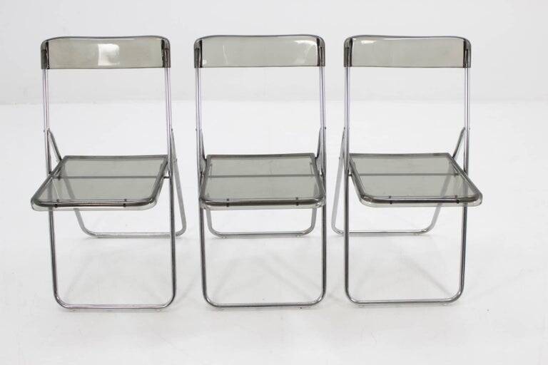 Set of three folding mid-century chairs from Sweden, 1970s