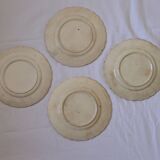 Set of 4 old polychrome plates