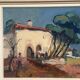 Original Swedish Oil on Canvas – “Mediterranean Scene” by Axel Hamborn – Signed – Vintage & Framed