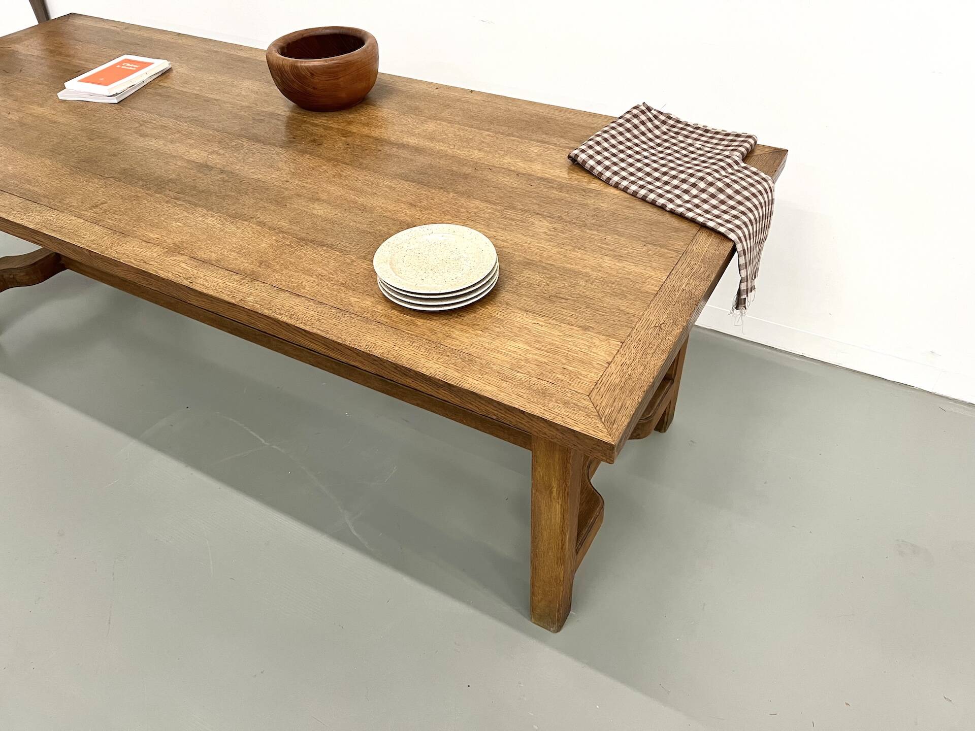 Oak farmhouse table, 1950s