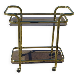 Desserte en métal doré