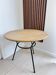 Antique coffee table in rattan and black metal