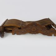 Chaise Savonarola vintage en noyer, Italie, 1970s