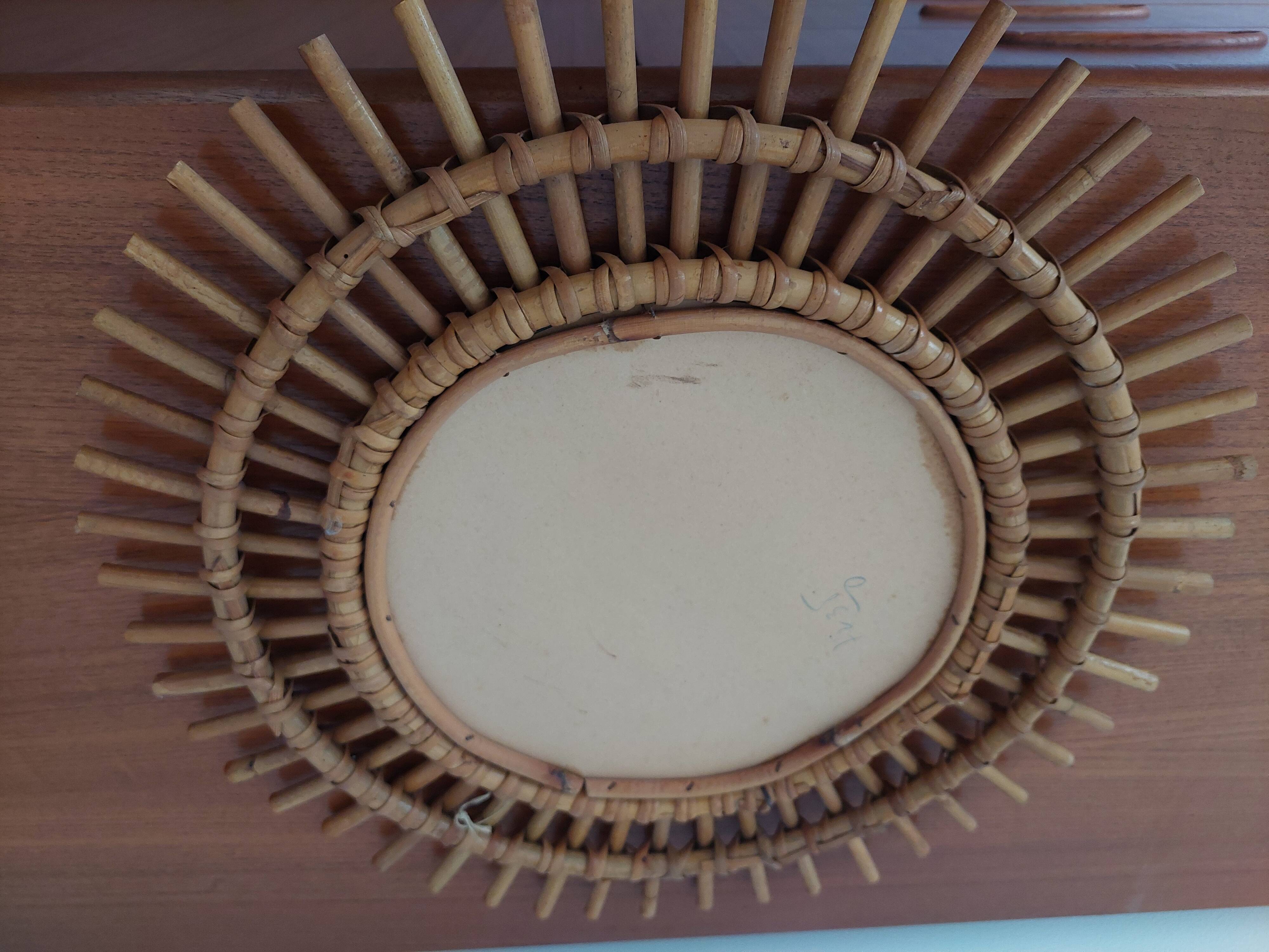 Rattan mirror 46cm