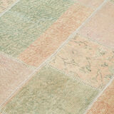 Handmade Oriental Contemporary 172 cm x 242 cm Beige Patchwork Carpet