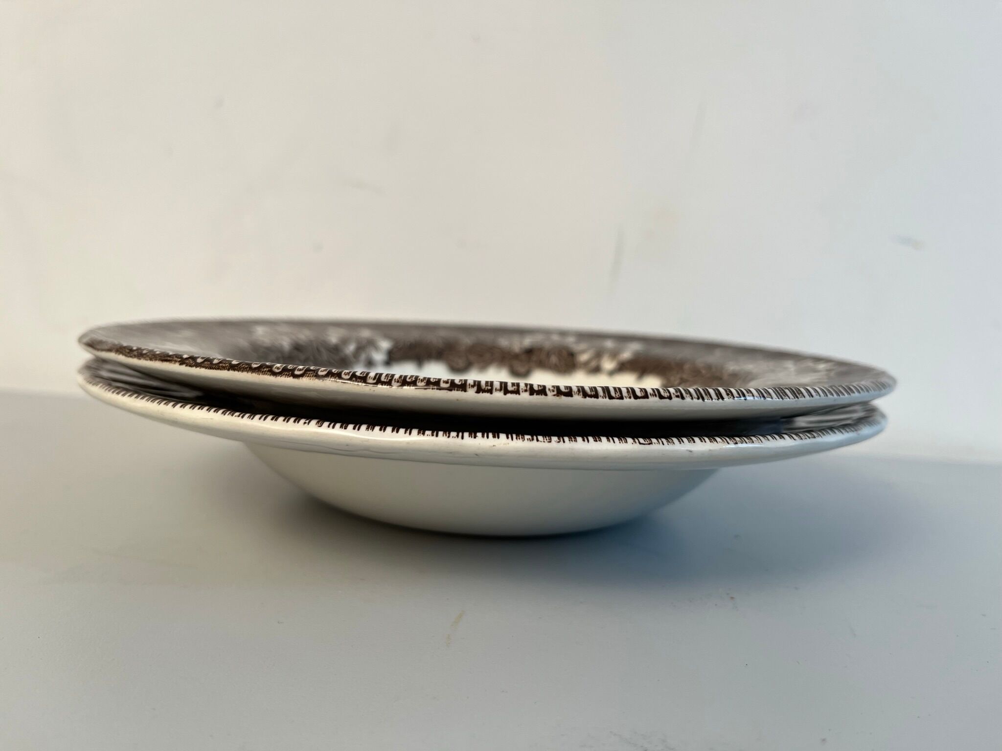 2 vintage Royal Tudor Staffordshire England hollow plates