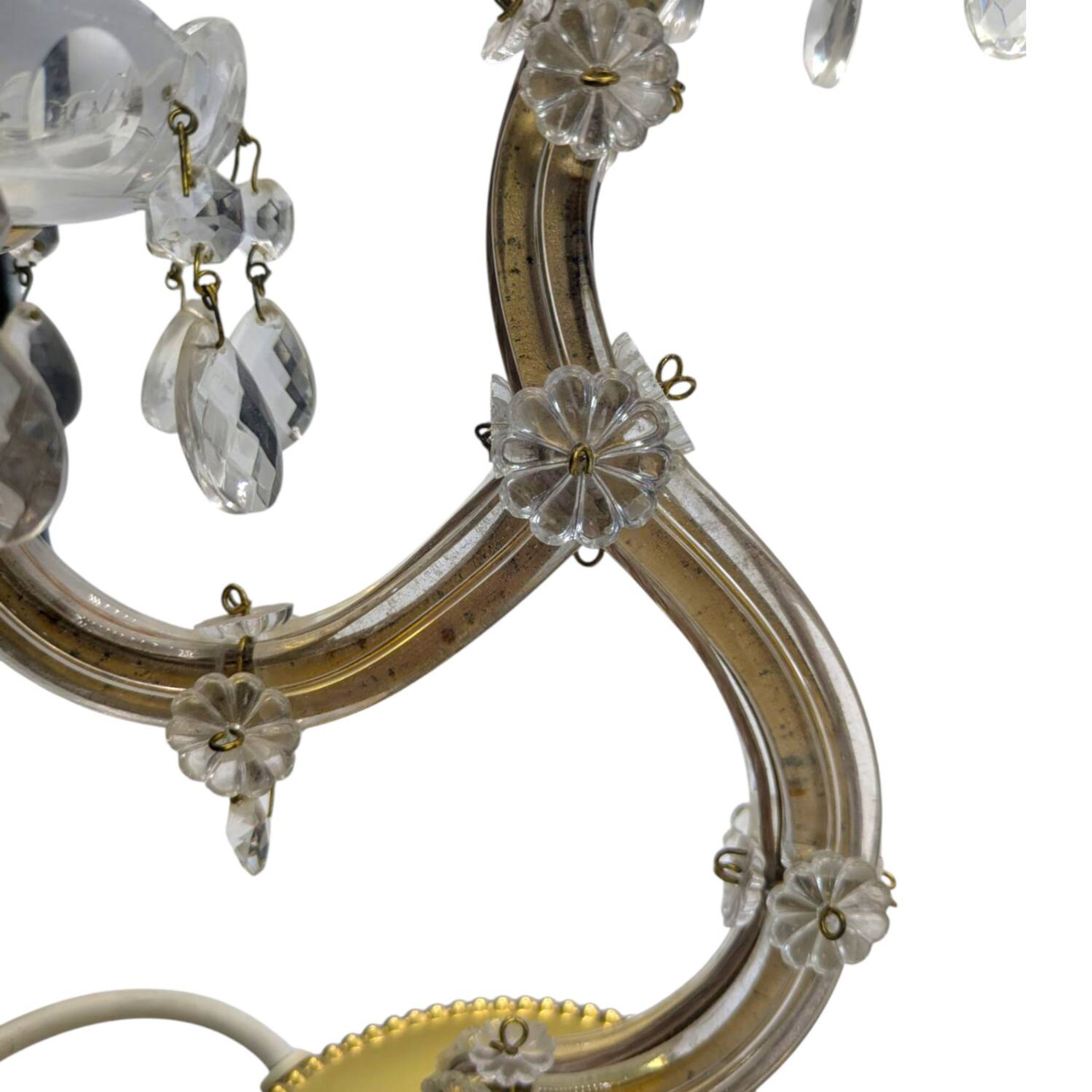 Vintage *Maria Theresa Style Table Lamp – 1950's Crystal & Brass