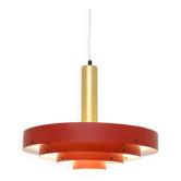 Red Scandinavian lamp, Denmark 1960s