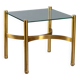 Vintage coffee table in brass and glass, Italian design, 1970s.