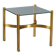 Vintage coffee table in brass and glass, Italian design, 1970s.