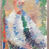 Swedish Oil on Canvas – “Sitting Man” by Bengt Crantz