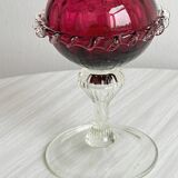 Translucent glass vase on a stand