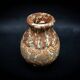 Glazed ceramic vase in mixed brown and beige earth by Jean Gerbino.