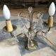 Antique brass lamp with 2 branches