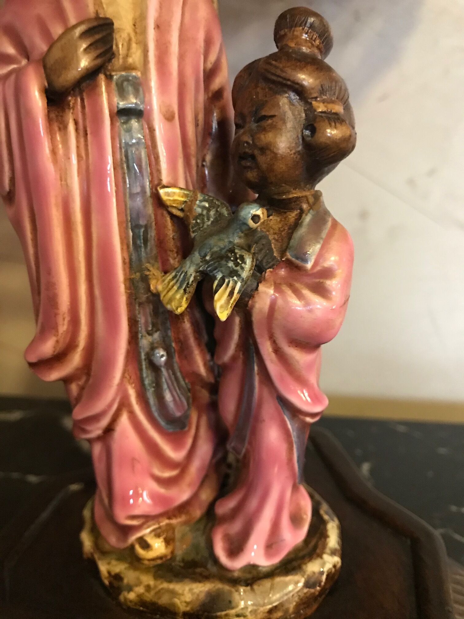 Chinese-inspired porcelain lamp