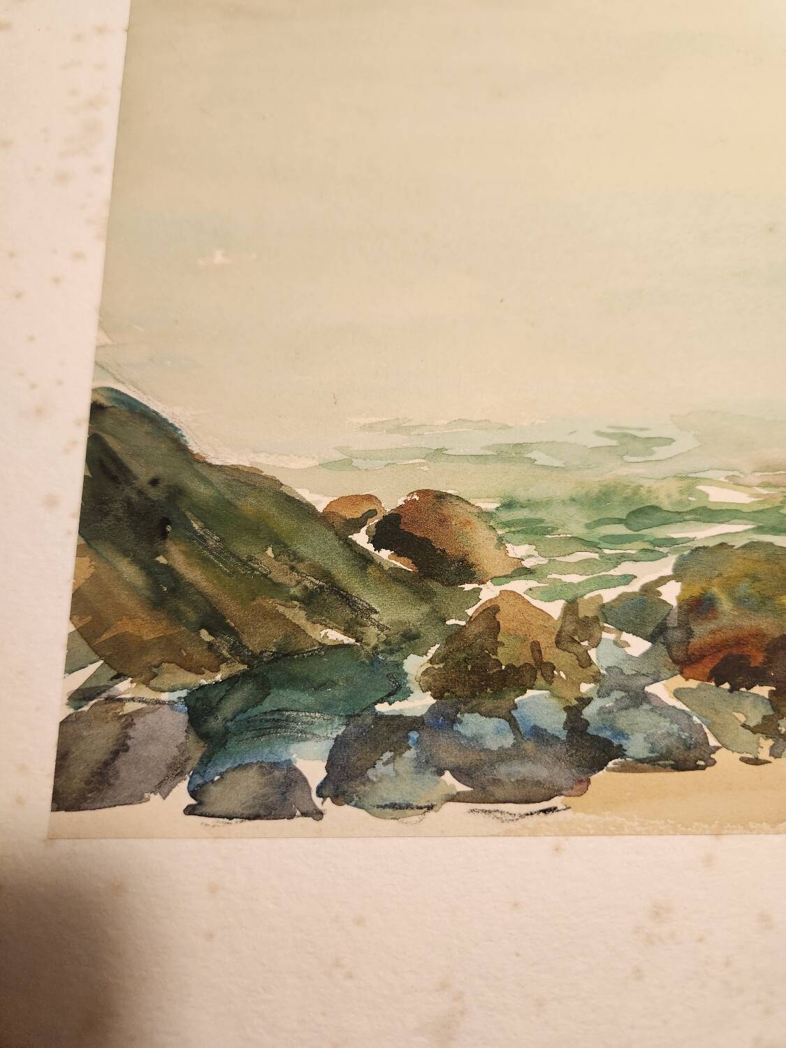 Aquarelle plage de Rotheneuf en Bretagne