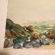 Aquarelle plage de Rotheneuf en Bretagne