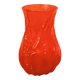 Vintage orange glass vase, 1960s.