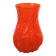 Vintage orange glass vase, 1960s.