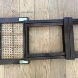 Wood and caning folding stool