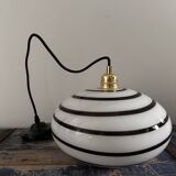 Spiral glass pendant light