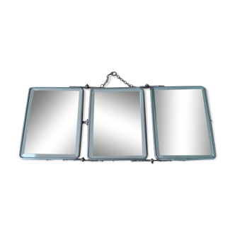 Miroir de barbier, tryptique - 60x25cm